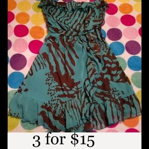 Modern Love Animal Print Tube Strapless Dress